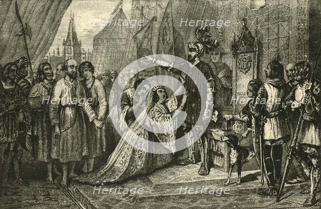 'Queen Phillippa Interceding for the Citizens of Calais', (1347), 1890.    Creator: Unknown.