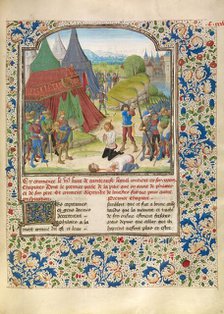 The Execution of Philotas; Livre des fais d'Alexandre le grant, about 1470-1475. Creator: Master of the Jardin de vertueuse consolation.