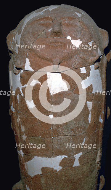 Anthropoid baked clay coffin, 13th century BC. Artist: Unknown