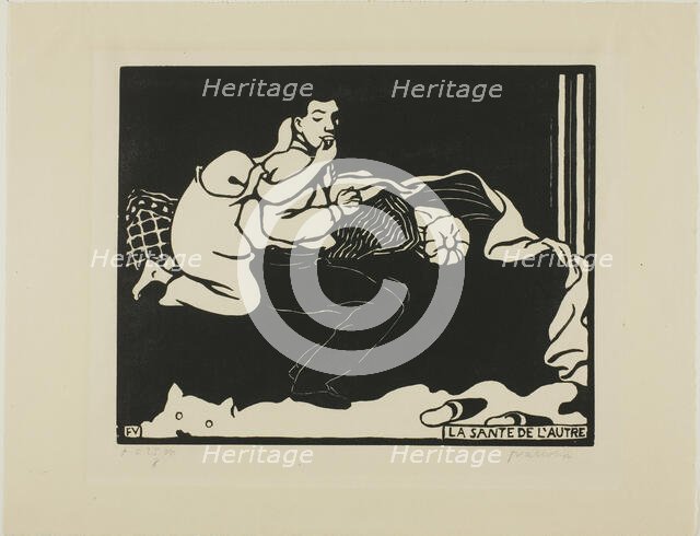 The Other's Health, plate nine from Intimacies, 1898. Creator: Félix Vallotton.