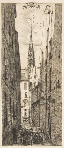 La Rue des Chantres, Paris, 1862. Creator: Charles Meryon.