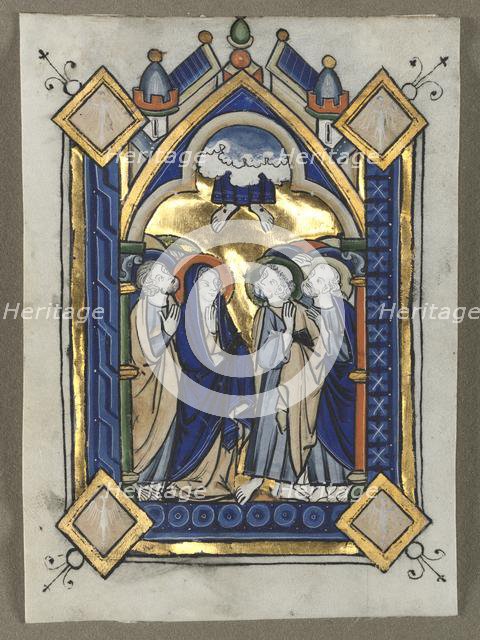 Leaf Excised from a Psalter: The Ascension, c. 1260. Creator: Unknown.