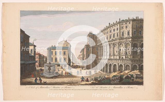 View of Marcellus's Theatre at Rome, 1750. Creator: Thomas Bowles.