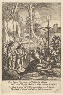Jesus confronting his detractors, 1625-77. Creator: Wenceslaus Hollar.