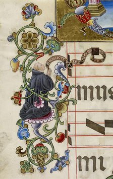 Praying cleric - detail from an antiphonary, c1505. Creator: Unknown.