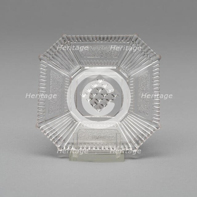 Square plate, c. 1860. Creator: Unknown.