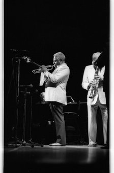 Dizzy Gillespie, Capital Jazz, Royal Festival Hall, London, 1985.   Artist: Brian O'Connor.