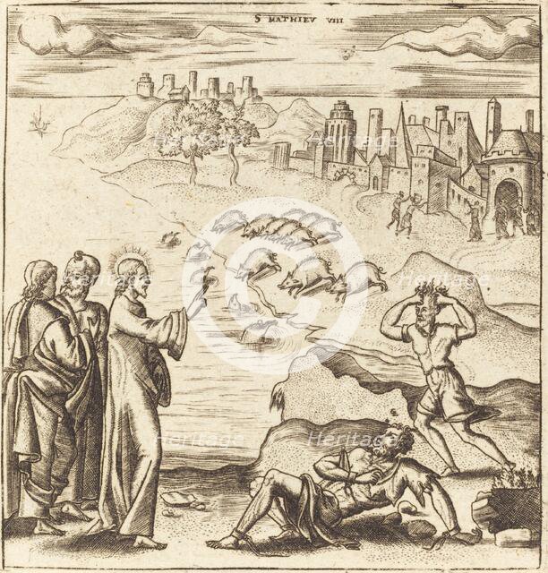 The Gadarene Demoniacs, probably c. 1576/1580. Creator: Leonard Gaultier.