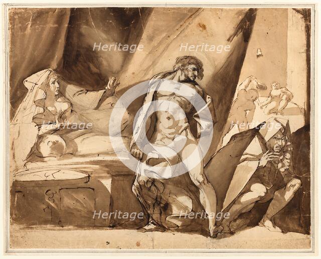 The Discovery (recto), Two Sketches of Standing Male Figures (verso), 1767/69. Creator: Henry Fuseli.