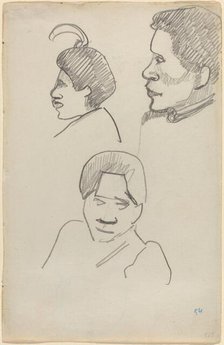 Tahitian Heads, c. 1891/1893. Creator: Paul Gauguin.