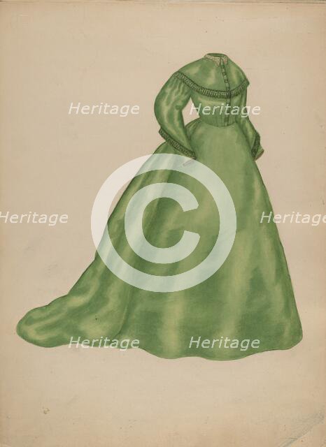 Wedding Dress, c. 1940. Creator: Mary Fitzgerald.