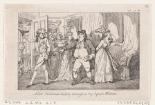 Lord Tellamar Rudely Dismissed by Squire Western, from "The History of Tom Jones, a Foundl..., 1792. Creator: Thomas Rowlandson.