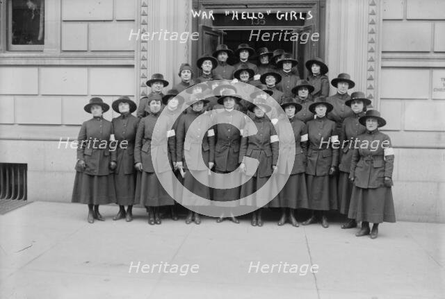 War "Hello" girls, between c1915 and c1920. Creator: Bain News Service.