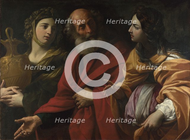 Lot and his Daughters leaving Sodom, c. 1615. Artist: Reni, Guido (1575-1642)