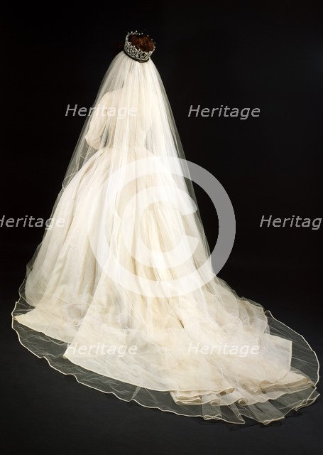 Princess Margaret's Wedding Dress - Rear View, 1981. Artist: Unknown