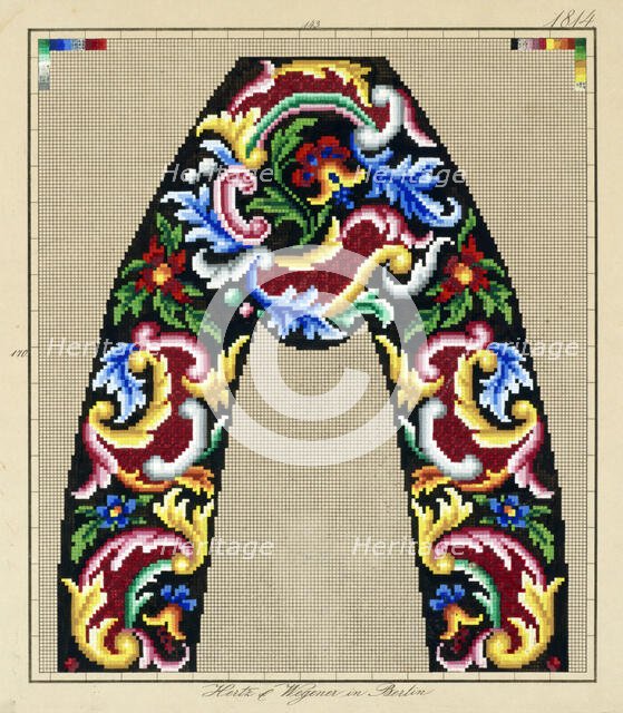 Needlework pattern,c1870-1900. Creator: Hertz & Wegener.
