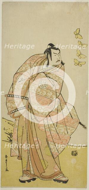 The Actor Otani Hiroji III as Makino Arataro Tokizumi in the Play Hana no O-Edo Masakado..., c.1789. Creator: Shunsho.