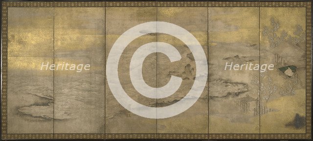 An Exiled Emperor on Okinoshima, ca. 1600. Artist: Anonymous  