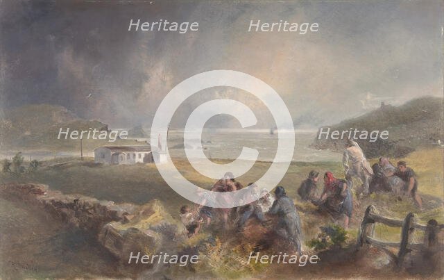 Valentia, Ireland, from the Harbor, Opposite Knight's-town, at the Period of Laying..., 1865-66. Creator: Robert Charles Dudley.