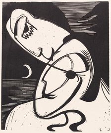 The Kiss, 1930. Creator: Ernst Kirchner.