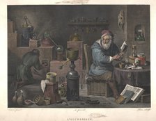 The Alchemist (after painting by David Teniers), Late 18th cent.. Artist: Perée, Jacques Louis (1769-1832)