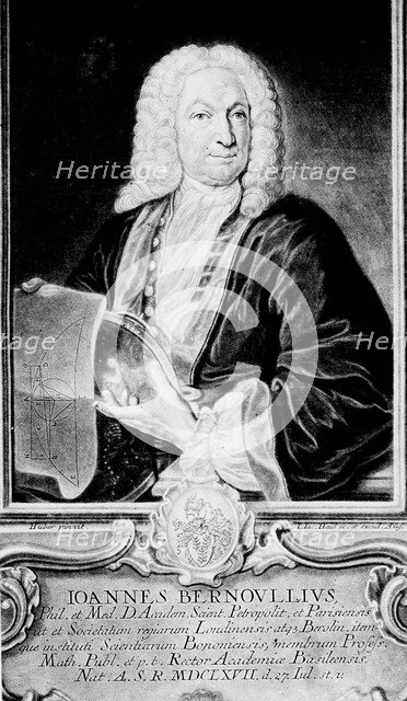 Jean Bernoulli, Swiss mathematician, c1750. Artist: Unknown