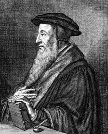 Jean Calvin, 16th century French theologian, (c1636-1689). Artist: Conrad Meyer