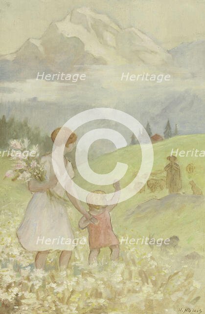 The mountains: sketch for the playground of the girls' school in rue Dupleix..., c.1933.  Creator: Henri Nozais.