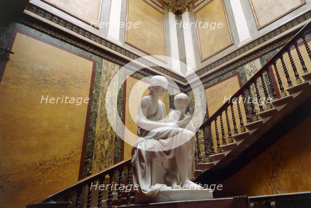 Inner hall, staircase and statuary, Brodsworth Hall, South Yorkshire, c2000s(?). Artist: Historic England Staff Photographer.
