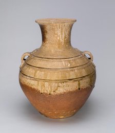 Globular Jar with Ring Handles, Western Han dynasty (206 B.C.-A.D. 9), 1st century B.C. Creator: Unknown.