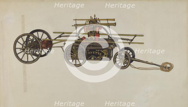 Model of a Fire Engine, c. 1937. Creator: Betty Fuerst.