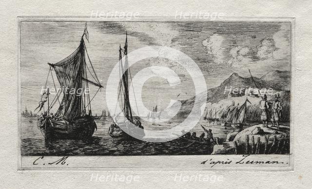 Calais - Flushing Boats, 1850. Creator: Charles Meryon (French, 1821-1868).