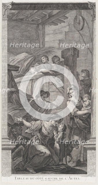 The Chapel of the Enfants-Trouvés in Paris: L'Adoration des bergers, 1752. Creator: Etienne Fessard.