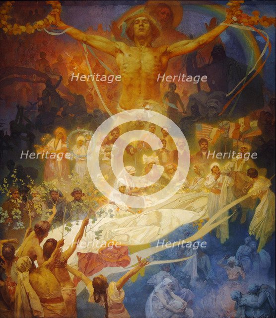 Apotheosis of the Slavs. Slavs for Humanity, 1926. Artist: Mucha, Alfons Marie (1860-1939)