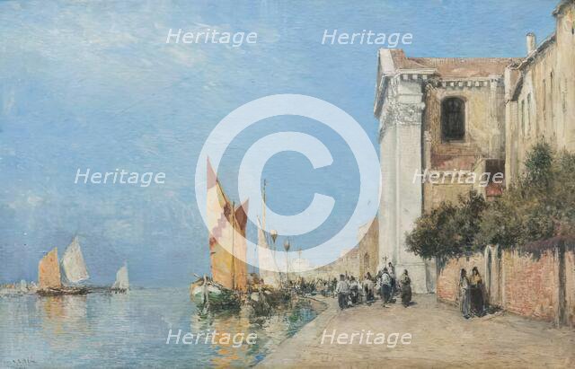 A Canal Scene, Venice, possibly 1890s. Creator: Archibald David Reid.