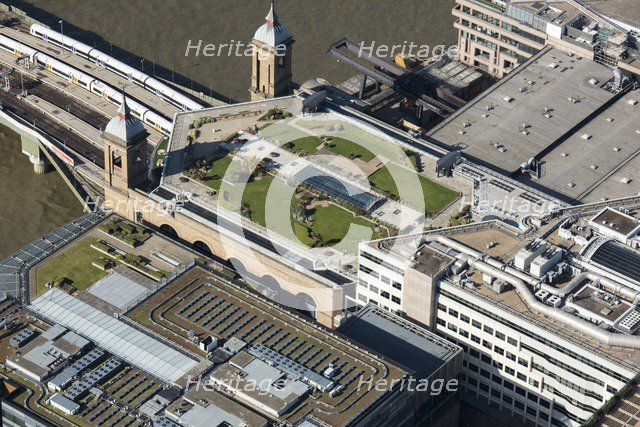 Cannon Street Railway Station and Cannon Bridge Roof Garden, London, 2018. Creator: Historic England Staff Photographer.