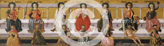The Seven Virtues, c. 1450. Artist: Pesellino, Francesco di Stefano (1422-1457)