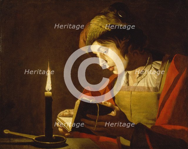A Young Man Reading by Candlelight, c.1630.