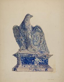 Potpourri Jar: Eagle, c. 1941. Creator: Adolph Opstad.