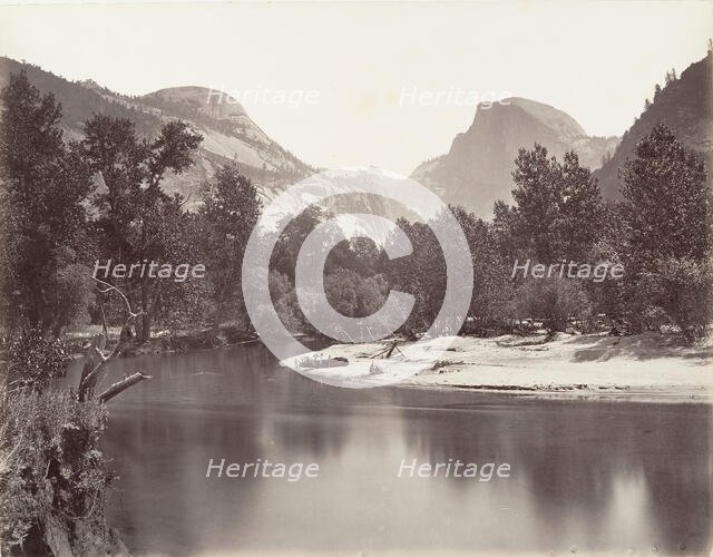 North and South Dome, Yosemite, ca. 1872, printed ca. 1876. Creator: Attributed to Carleton E. Watkins.