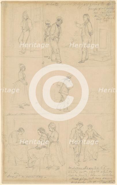 Studies of Figural Groups, 1866. Creator: William Sidney Mount.