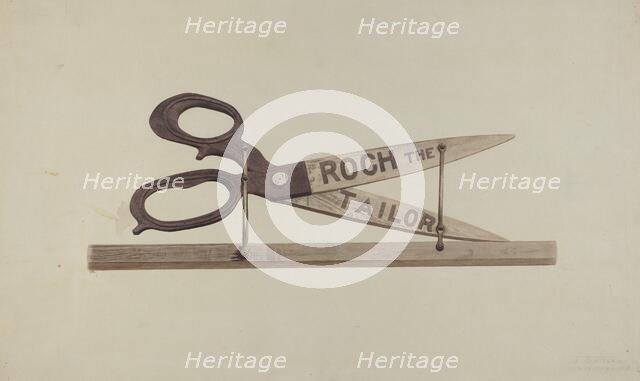 Shop Sign, 1938. Creator: John Sullivan.