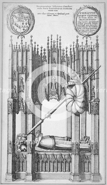 Tomb of John of Gaunt, old St Paul's Cathedral, City of London, 1656. Creator: Wenceslaus Hollar.