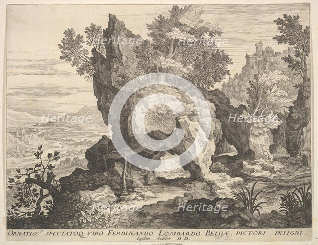 Rocky Landscape with St. Jerome. Creator: Aegidius Sadeler II.