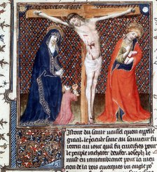Joseph of Arimathea receiving Christ's blood, 15th century. Artist: Unknown