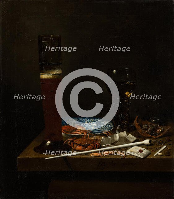 Still life with Passglas, c1640-1662. Creator: Jan Jansz van de Velde.