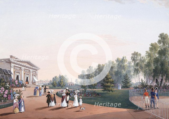 The View of the Park near the Yelagin Palace, 1823. Artist: Beggrov, Karl Petrovich (1799-1875)