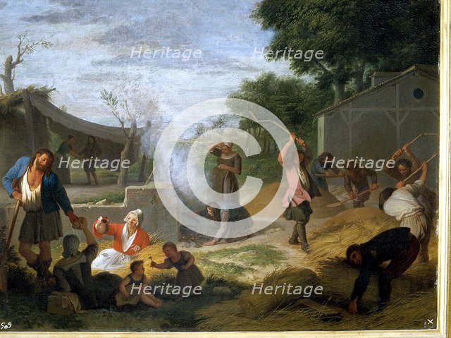 The threshing floor', oil on canvas.