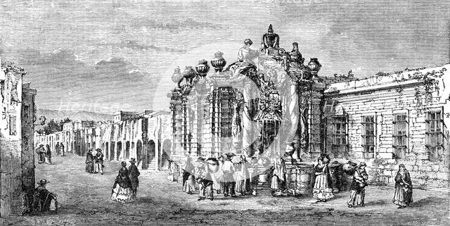 'Fountain and Aquaduct, City of Mexico. A Ride Round the Valley of Mexico', 1875. Creator: Unknown.
