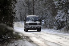 1997 Mitsubishi Shogun on icy road Artist: Unknown.